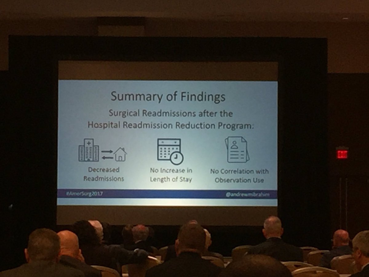 AdilHaiderMD's tweet photo. No surprise @AndrewMIbrahim @AnnalsofSurgery uses #VisualAbstract to elegantly show that readmissions can be reduced at #AmerSurg17 #awesome https://t.co/K5a6WW0txF