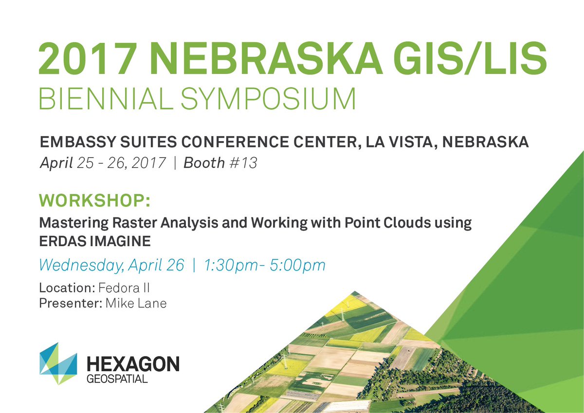 HexagonSIG's tweet image. We&apos;re looking forward to seeing you next week at #NEGIS17! Don&apos;t miss our workshop on #RasterAnalysis! hxgn.biz/2pmhOKL