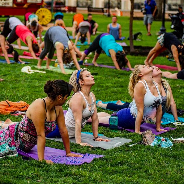 TravisParkSA's tweet photo. Fiesta all night, Yoga all morning. #OMFestSA #MobileOM https://t.co/GvVJEqSt8P
