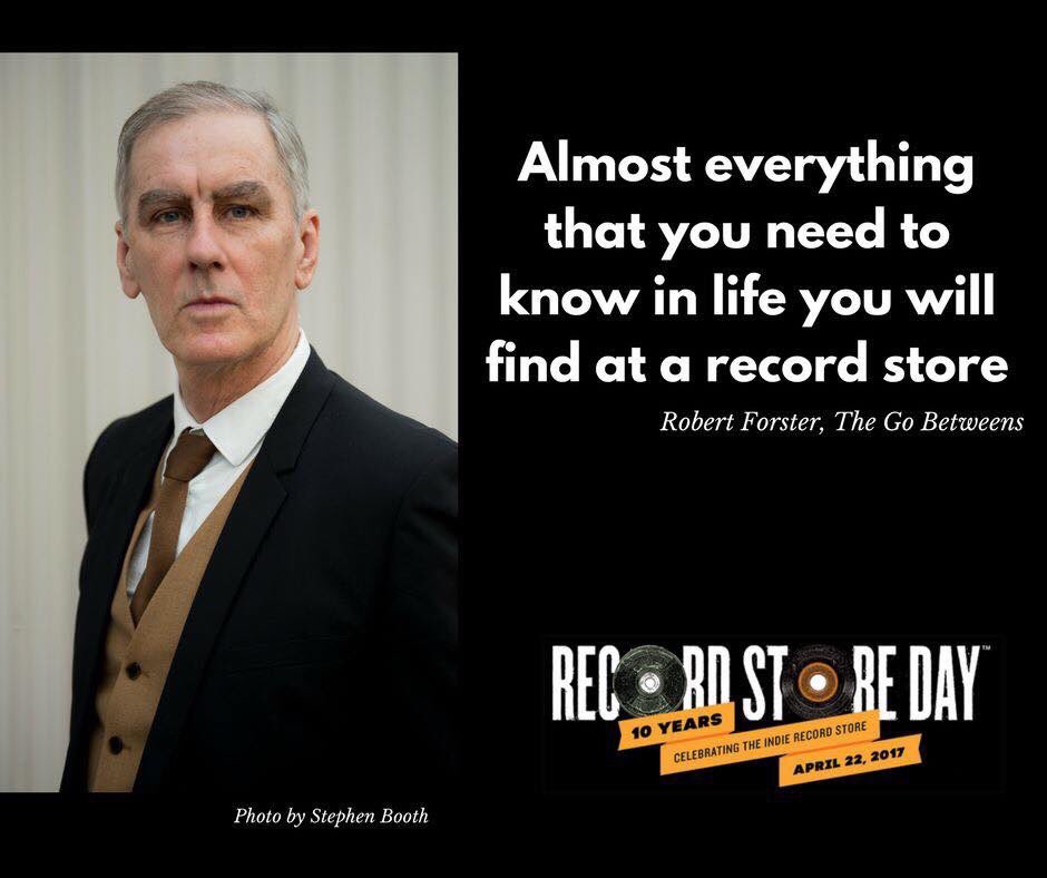 KenSweeney's tweet photo. A message from Robert Forster formerly of The Go-Betweens  #recordstoreday2017 https://t.co/Rab4wsnCgG
