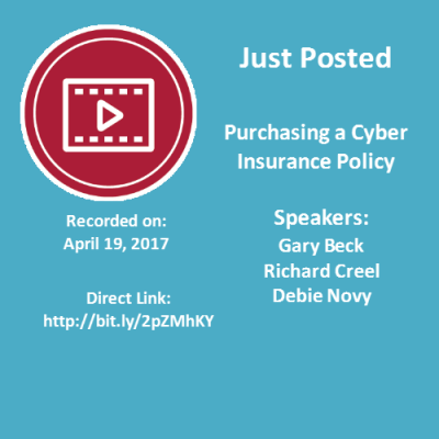 🎞️Just Posted: #ILTA Webinar Recording: Purchasing a Cyber Insurance Policy iltanet.org/viewdocument/p…