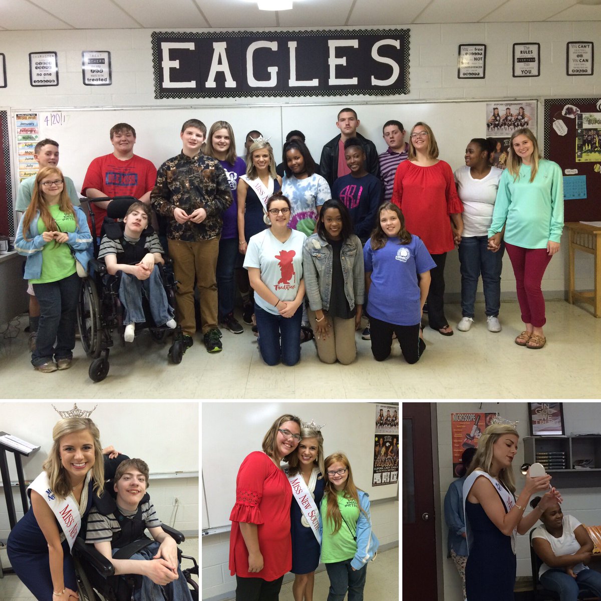 EuporaEagles's tweet photo. Miss New South, Callie Brown, speaks to Mrs. Stewart's class about dental health and hygiene #America'sToothFairy https://t.co/zKPQW3N38W