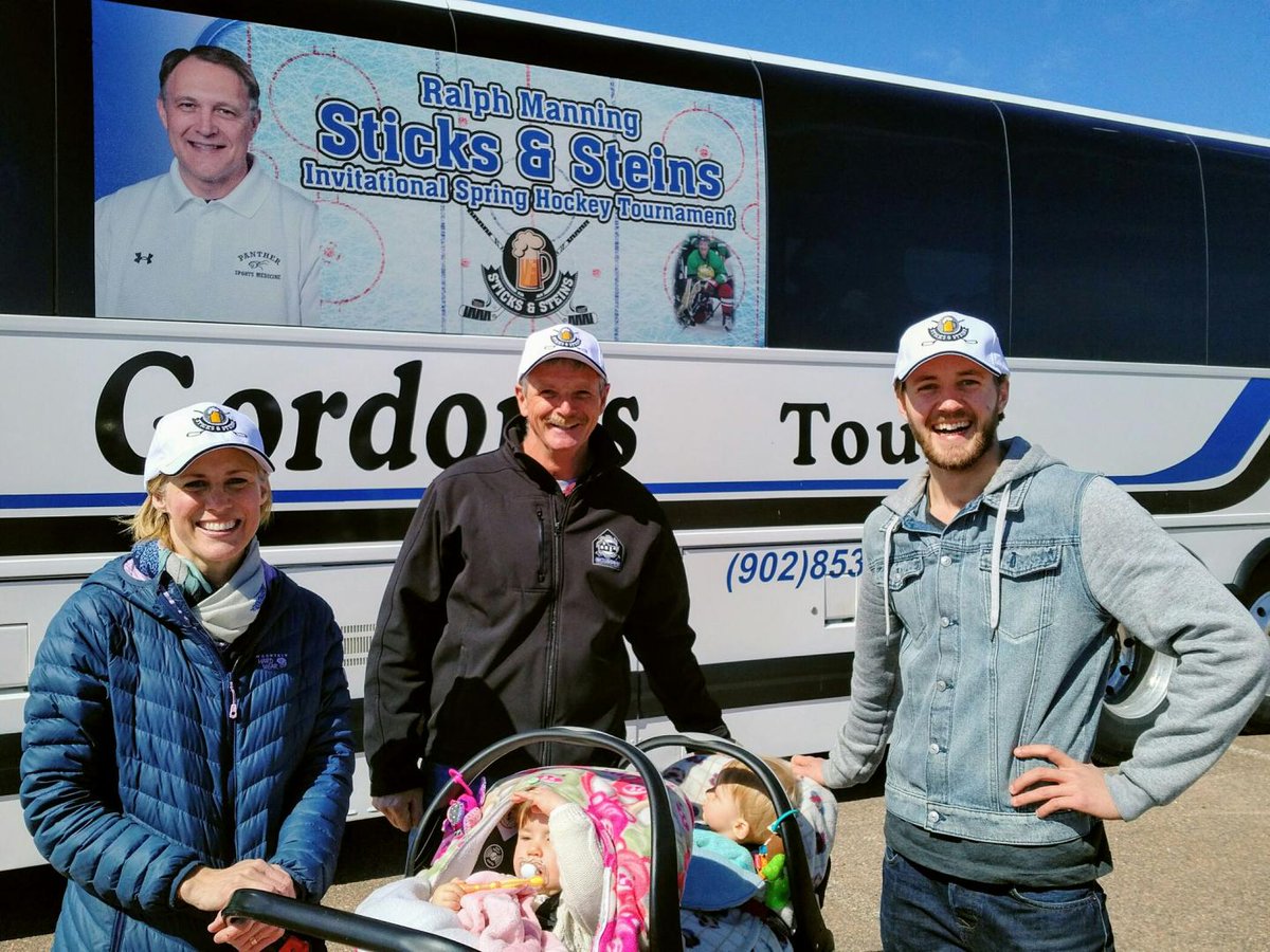 SticksNSteins's tweet photo. Tara &amp; the twins.with nephew James Manning  and some old fart photo bombing #SticksNSteins2017 #PlayforRalph https://t.co/lWZQAVEaJd
