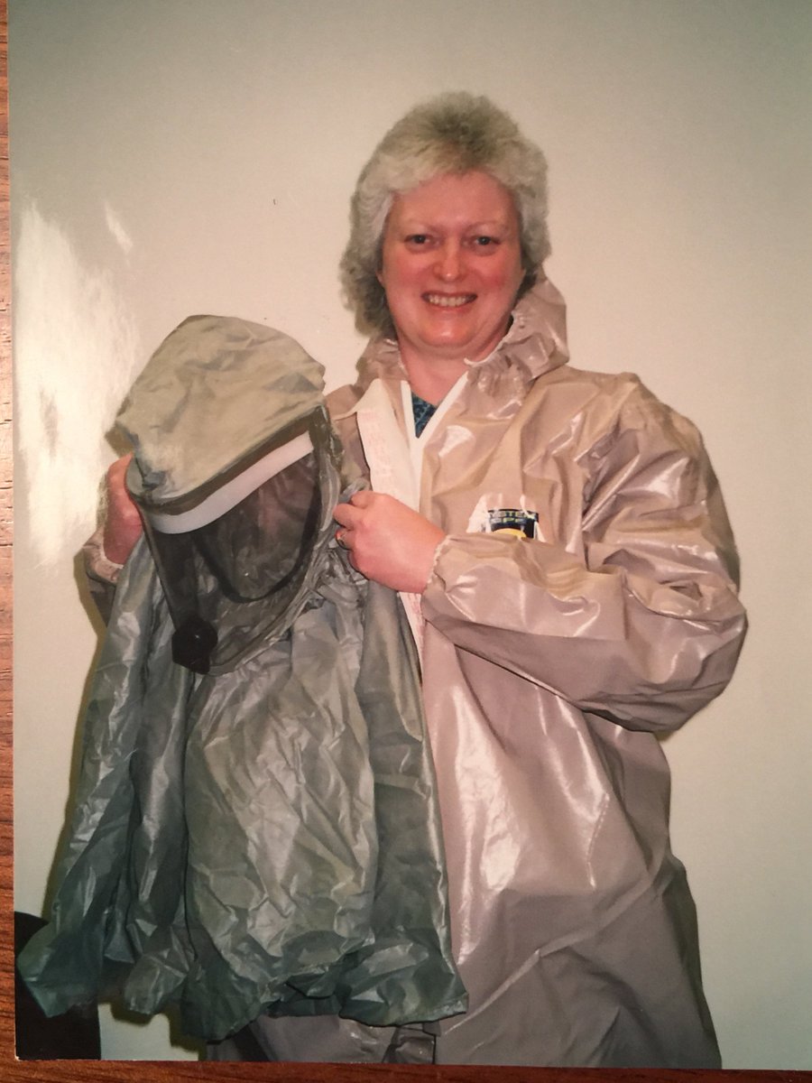 Tickled pink! Just heard Rev Terry Sparks is promoted to Chief of Chaplaincy Services, OKC VA. Congrats!  Here she is in saucy HAZMAT suit.