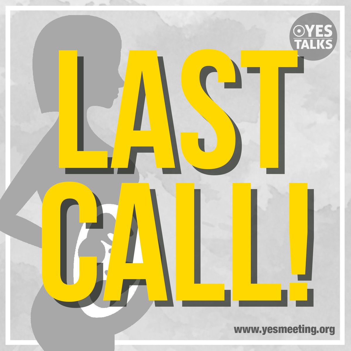 yesmeeting's tweet photo. This is your last chance!!!

Don't think twice and fill in the form for the IV YES Talks:

https://t.co/5Vc0nyiGZX 

#YESTalks #YESMeeting https://t.co/GlBQAPzxfU
