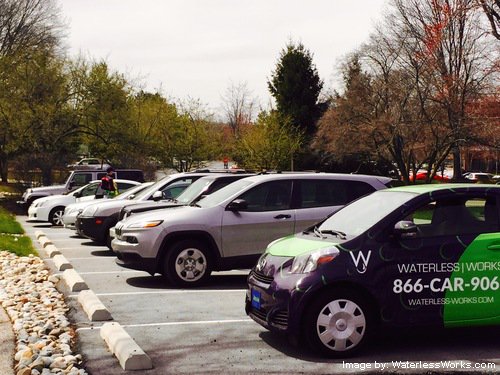 CertainTeed's tweet image. #SGNAHQ is celebrating #EarthDay with @WaterlessWorks, who donates 12 gallons of water per wash to @WaterIsLife. Happy (early) Earth Day! 🌏