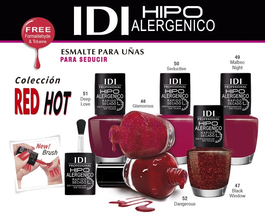idimakeup's tweet photo. #BuenViernes #BuenFinde
Esmaltes hipoalergénicos colección Red Hot https://t.co/Ce7c7xpnIa