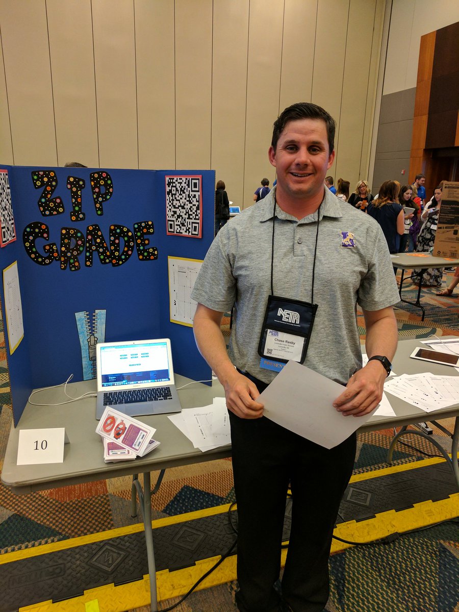 thebriangibson's tweet image. Chase Rasby taught me all about Zip Grade. #noscantron #neta17