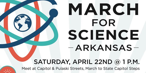 ArkTimes's tweet image. Arkansas March for Science tomorrow at 1p.m. buff.ly/2oSahlv