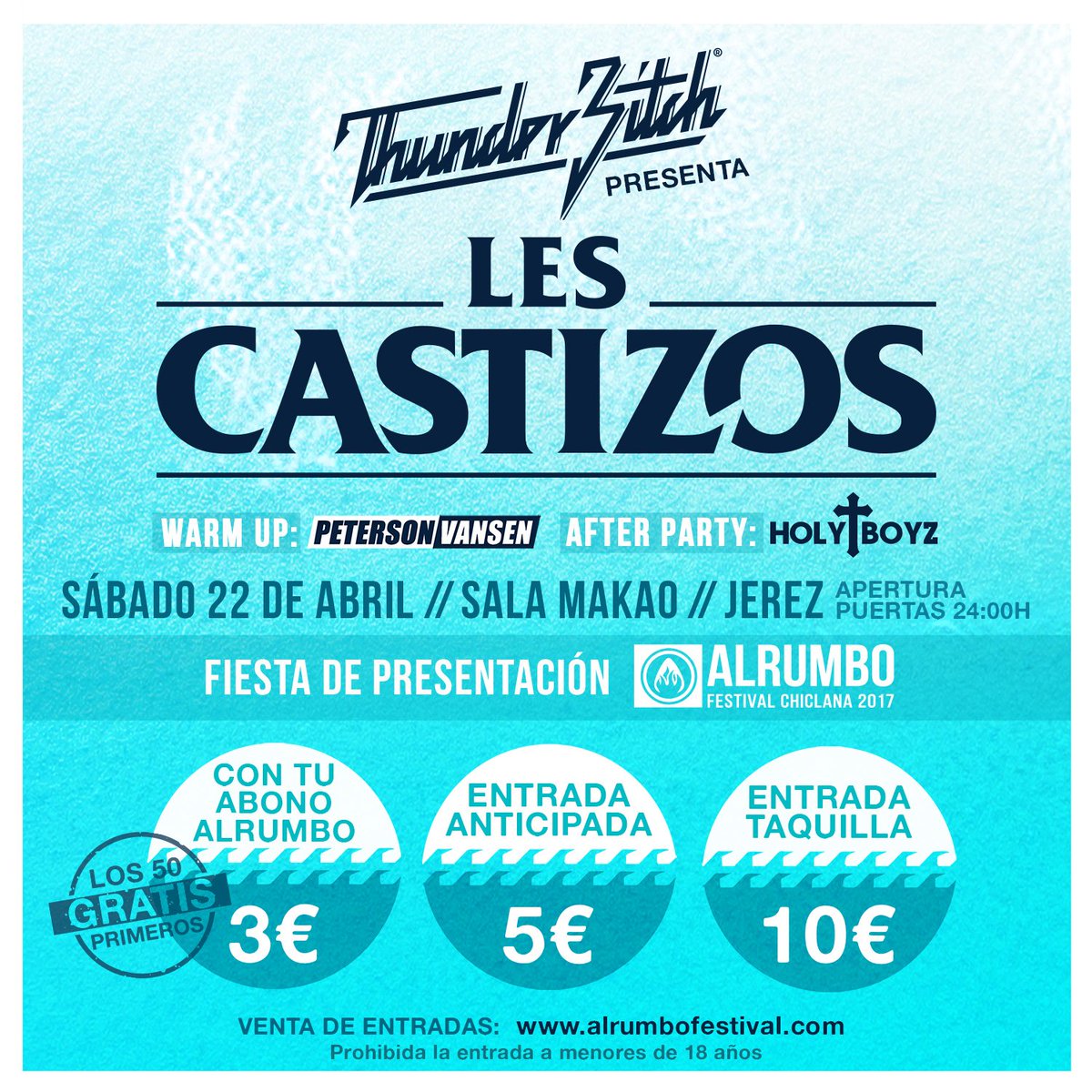 Mañana <a href="/lescastizos/">Lescastizos</a> ponen su equipo en Jerez de la Frontera para presentar <a href="/AlrumboFestival/">Alrumbo Festival</a> a la ciudad. 🤘