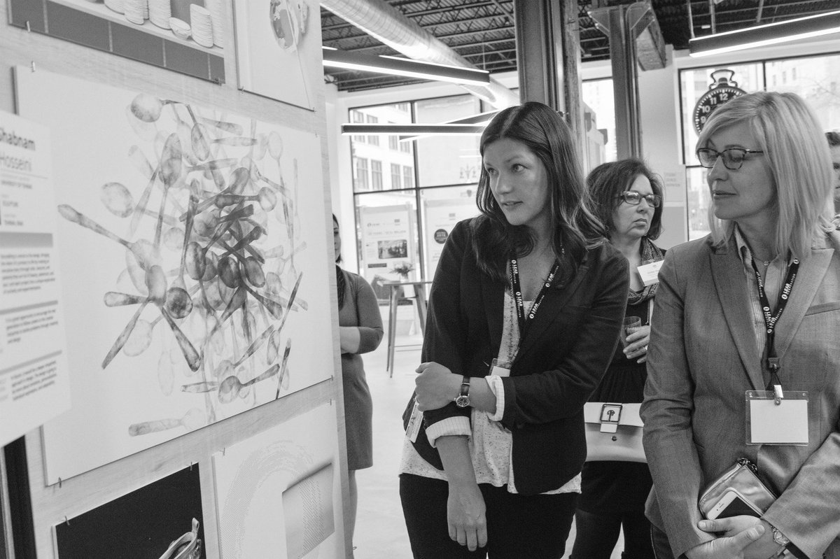 LearCorporation's tweet photo. Opening night of Studio D was a success! We're proud to exhibit @CCS_Detroit students' work at the #LearInnovationCenter. #LearInTheD https://t.co/f3DYemB1Hh