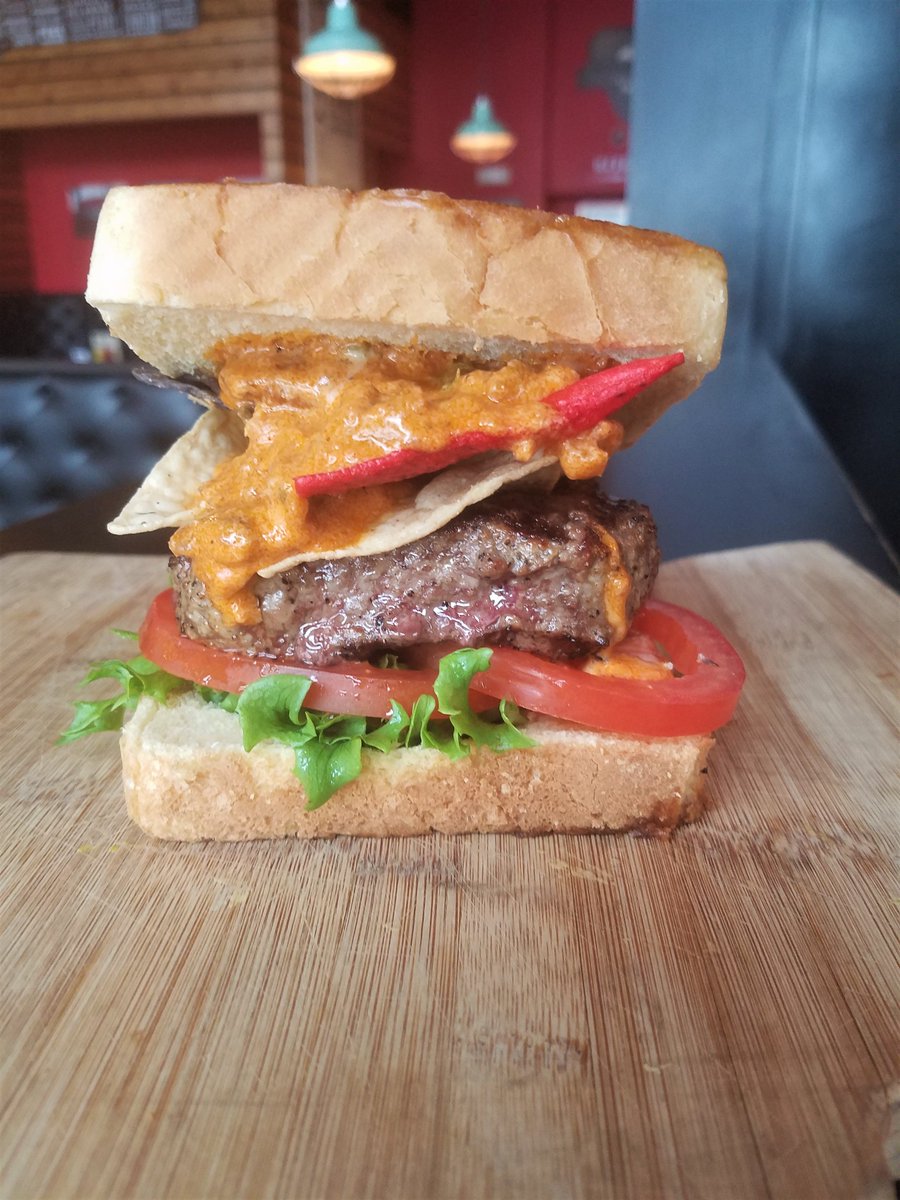 TheRailBurger's tweet photo. It may be messy, but you'll love #Canton's #WeekendBurger, The Sloppy Nacho, topped with Tortilla Chips, LT & Chili Cheese Sauce for $12! https://t.co/Cl1aChbZMT