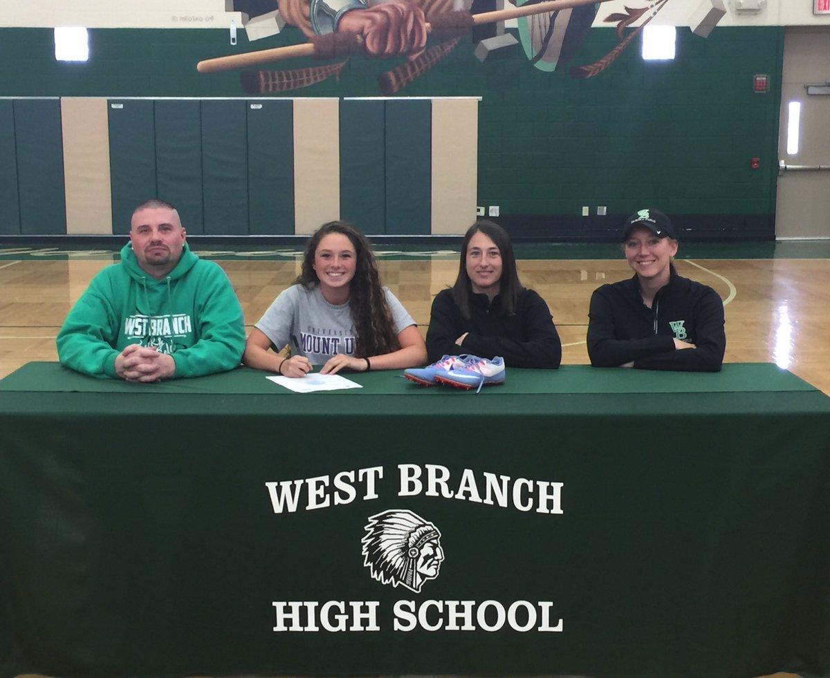 WBCoachWallace's tweet photo. Congratulations to @calista_marie23 who signed to continue her track &amp; field career @ The University of Mount Union today! #WarriorPride https://t.co/EC8BFw1cL6