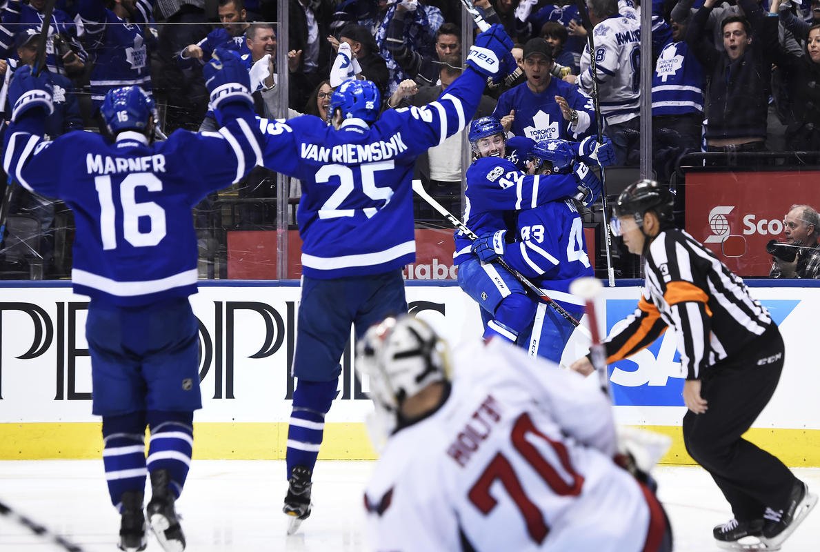 The Leafs look to take the lead in the series in game 5 against the Caps at 4pm! Catch the action here with us! #NHL