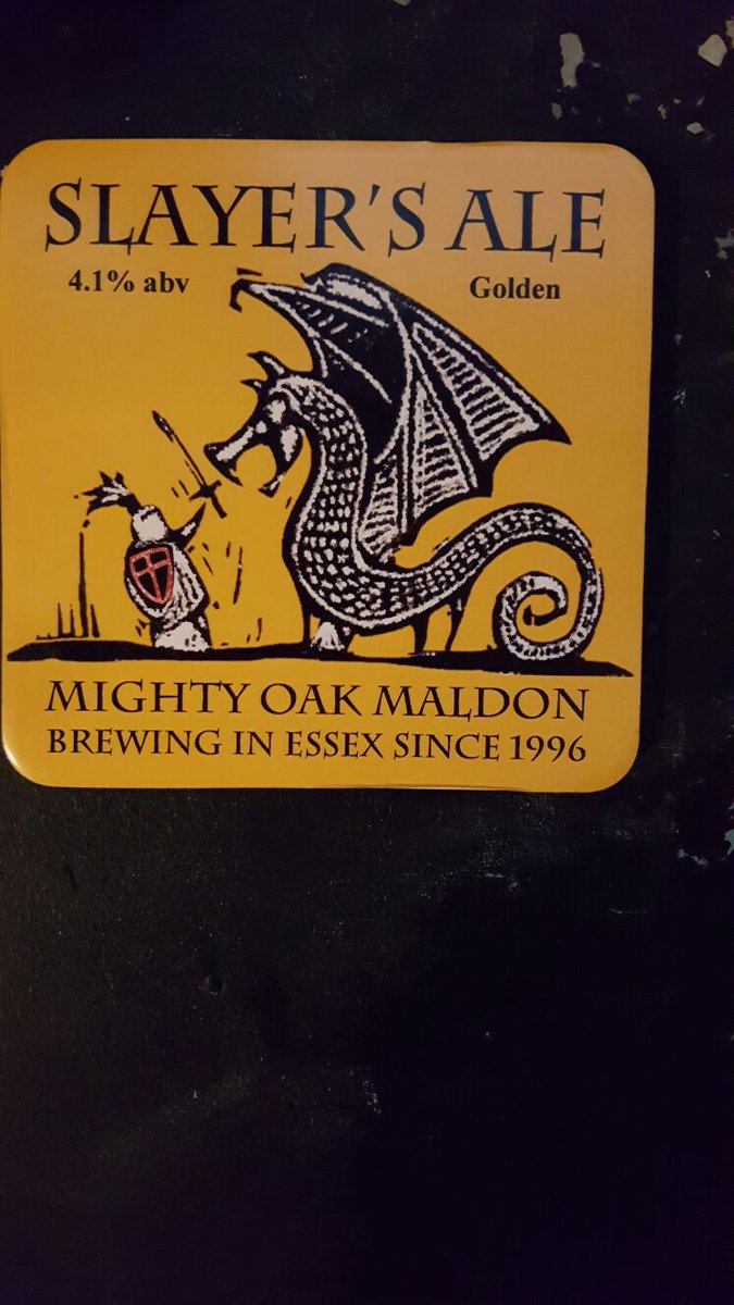 unexpectedales's tweet photo. And another beer to celebrate our St George's Day celebration this coming  Sunday  23 April 
Mighty Oak @MightyOakBrew - Slayer's Ale https://t.co/D38AAzj22o
