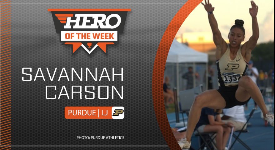 MyKillerOdds's tweet photo. @PurdueTrackXC's Savannah Carson winning performance has earned her the #D1T&F HERO of the Week! Congrats! 👏
--> https://t.co/n4WBHzocK3 https://t.co/2Y9odyXDfO