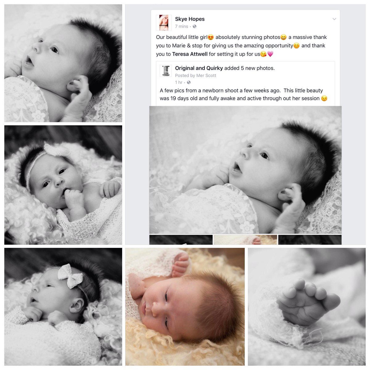 Quirky2014's tweet photo. #newbornphotography 19days old little girl awake and active during her shoot #originalandquirky https://t.co/Ph8q6Bwj44