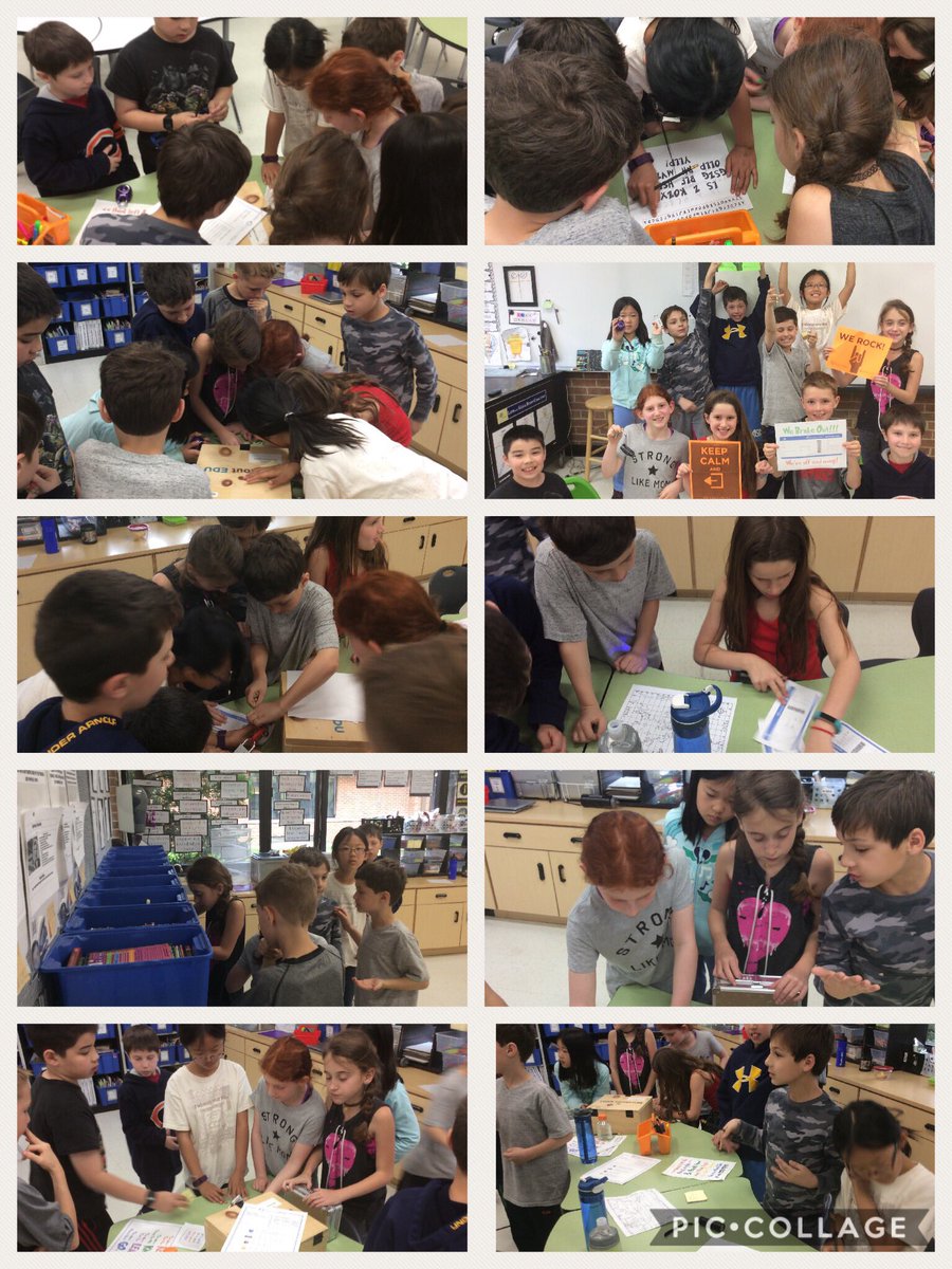 Our 1st #BreakOutEDU was a huge success! Amazing communication and collaboration #teamwork #kip109 #engage109