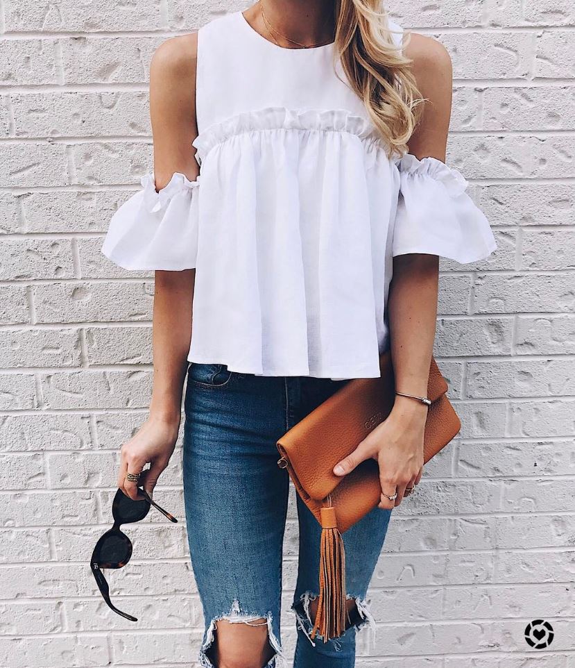 justoneanswer's tweet photo. @livvylandblog in our Ruffle Cold Shoulder Top. https://t.co/jsbPcLLQJy #joastyle https://t.co/m3JdFSfXey
