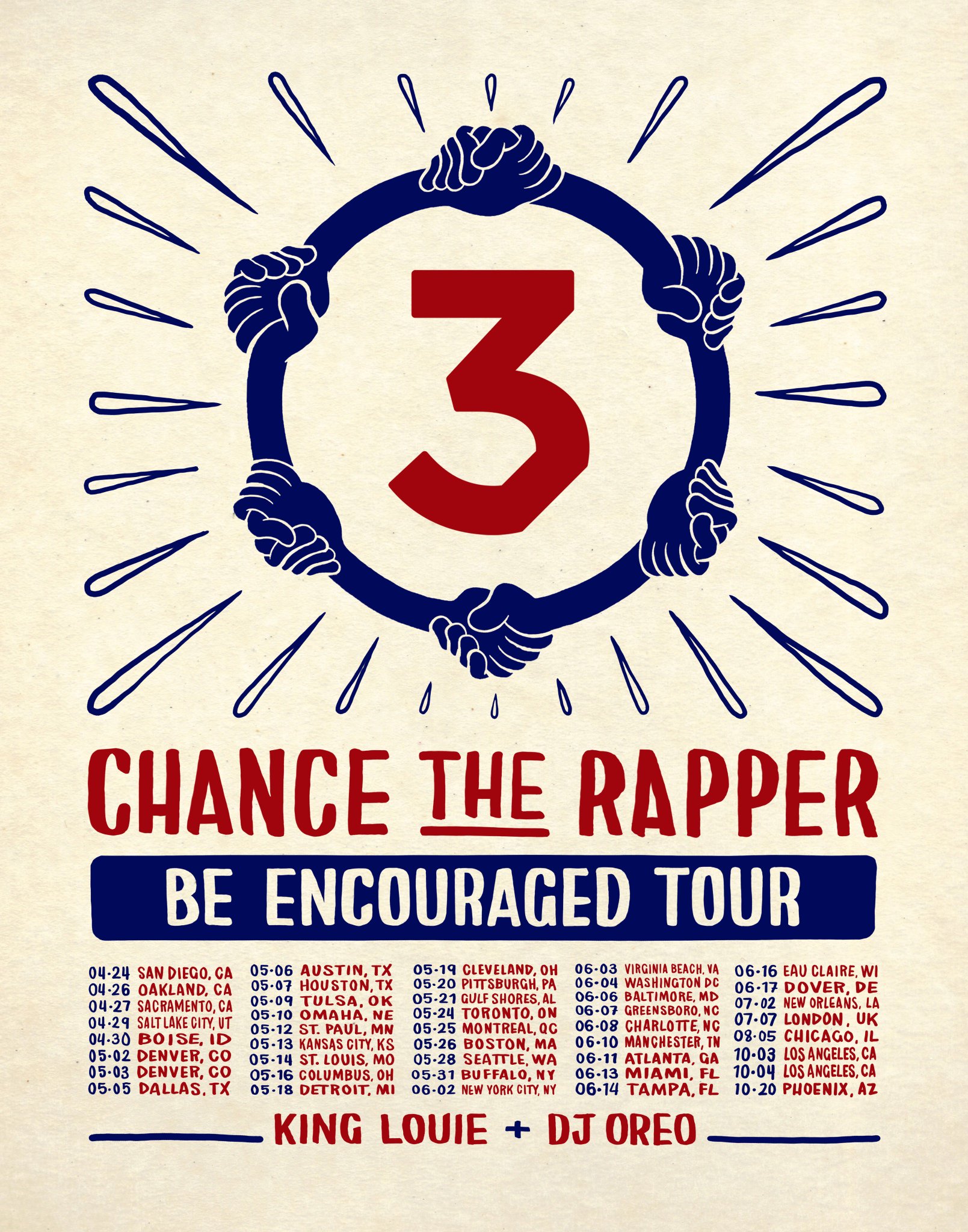 3. "Be Encouraged" Tour featuring Chance The Rapper, King Louie & DJ Oreo!