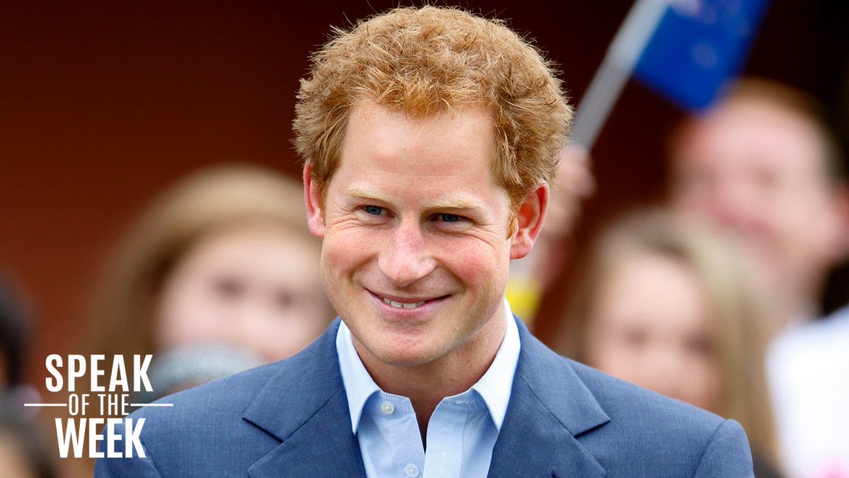SpeakOfTheWeek's tweet photo. For showing that even royals are as human as the rest of us, we chose Prince Harry as our @SpeakOfTheWeek https://t.co/szE9TAFHs0 https://t.co/qF7WoTgCL4