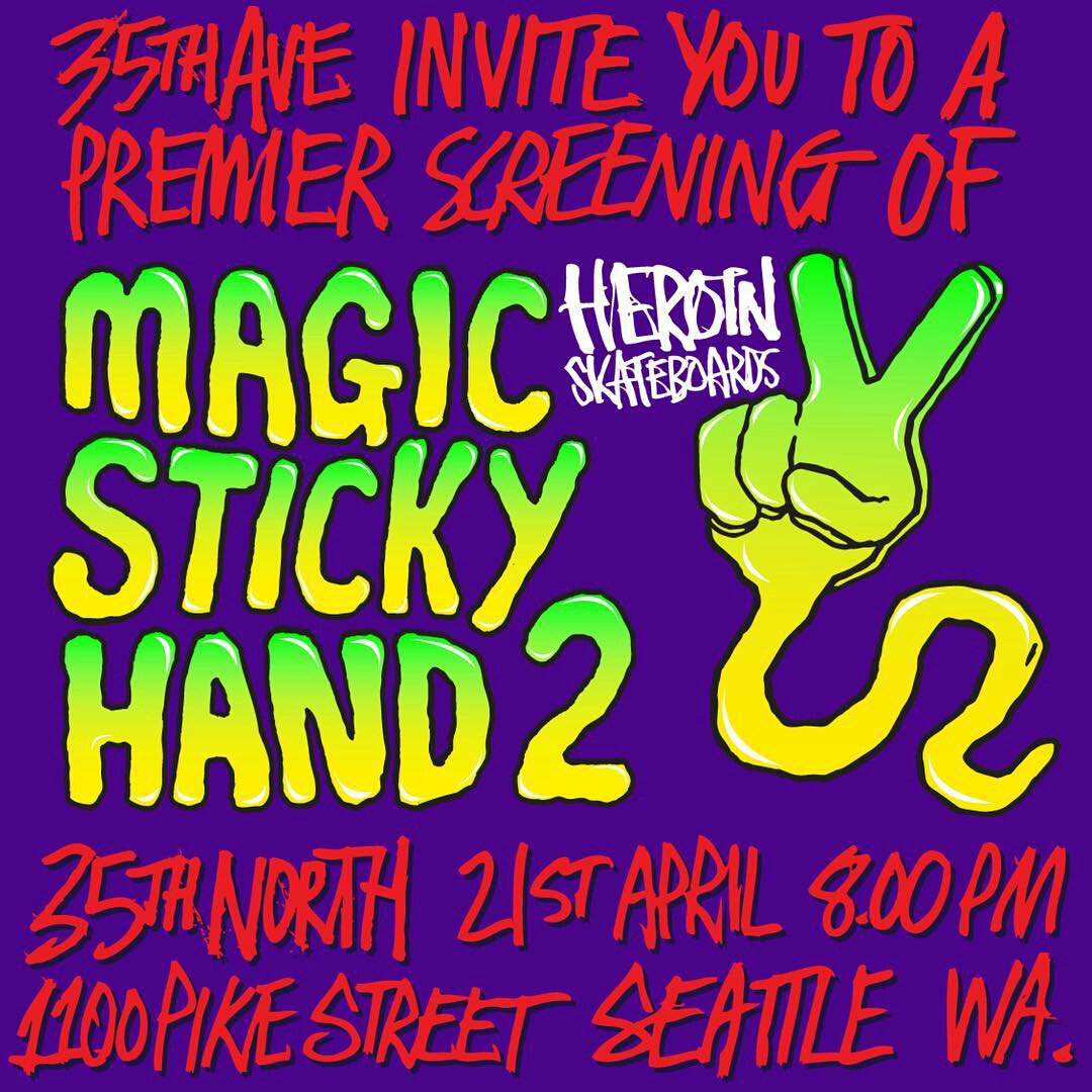 35thNorthSea's tweet photo. Tonight! come enjoy skate sesh at the courts, Heroin skateboards premiere of Magic Sticky Hand 2, and pizza all at the shop. https://t.co/uy3EjTb1t8