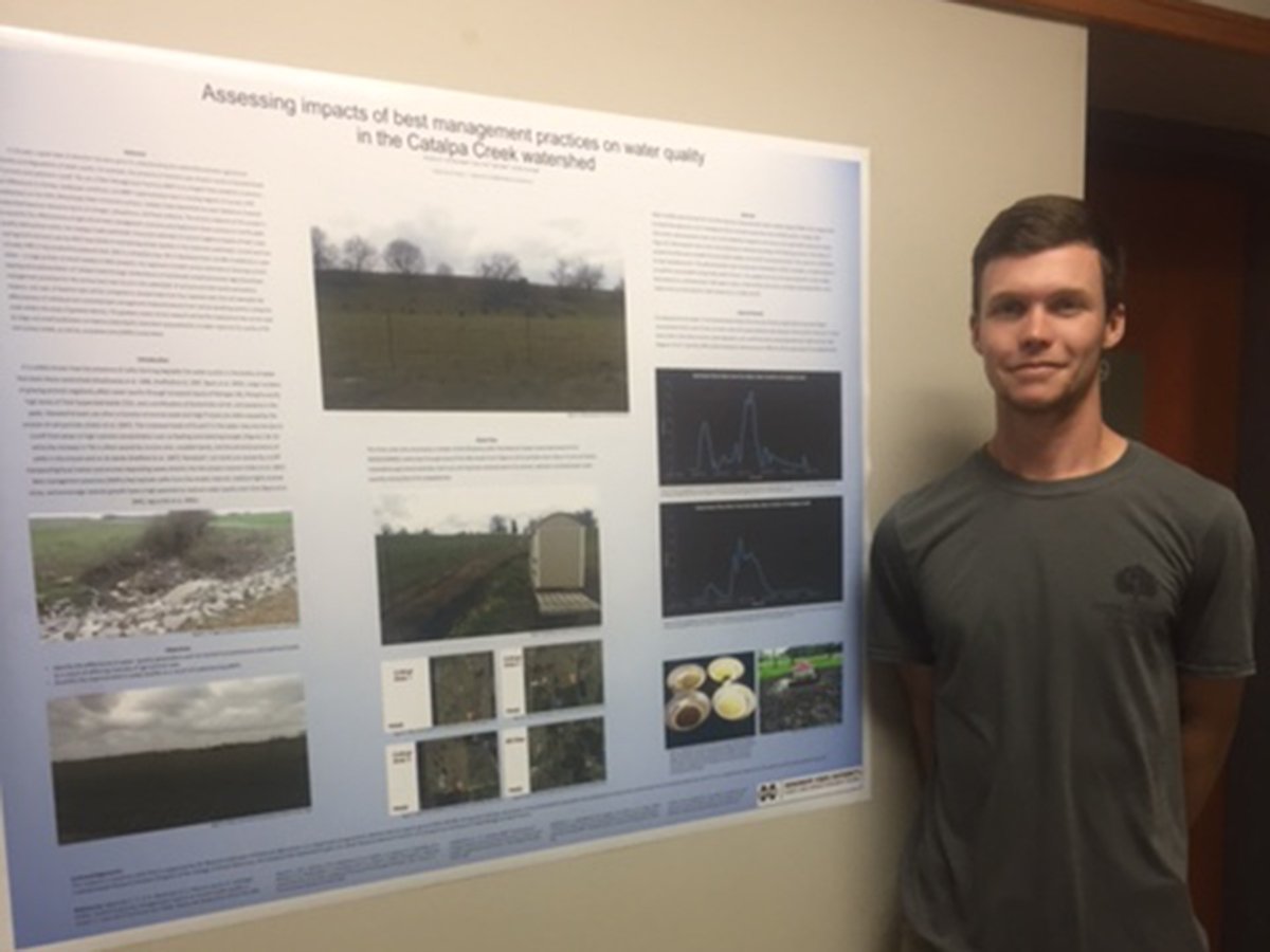 MSU_CFR's tweet image. Congrats to Forestry major Ricks Burton, 3rd place poster @msstate Undergraduate Research Symposium in the Arts and Humanities category.