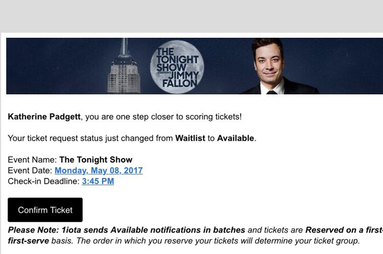katti923's tweet photo. that time you finally get tickets to one of your favorite shows #FallonTonight #fallontix @FallonTix @jimmyfallon https://t.co/PRA4g61Dix