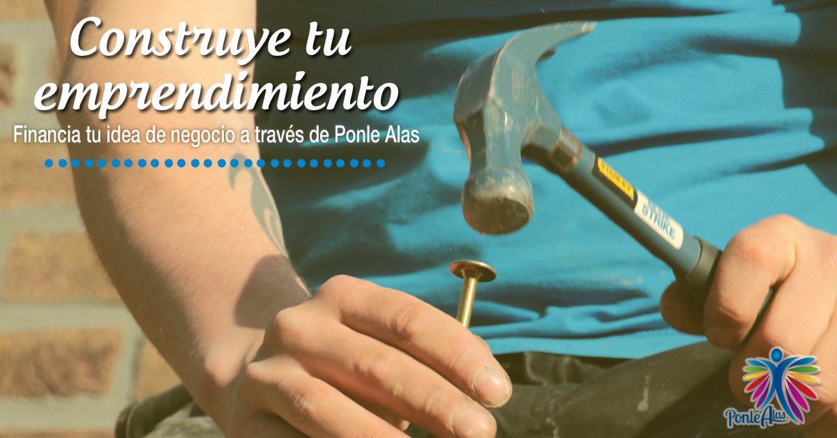 PonleAlas's tweet photo. ¿Tienes algún proyecto en mente?Cualquier oficio al que te dediques puede impulsarte para que pongas tu negocio y emprendas #HazCrowdfunding https://t.co/GcOJkUdPkq
