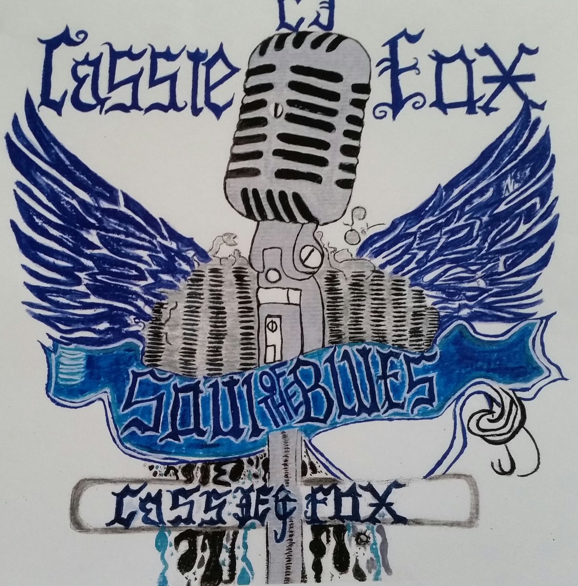 CassieJFox's tweet photo. #Handpainted #MyLogo #SOTB #CassieJFoxArt #MixedMedia #Watercolors #WaterPen #Acrylic #texturepaper #BluesArt #SouthCarolina #ClassicMic https://t.co/wlI5hfPc0q