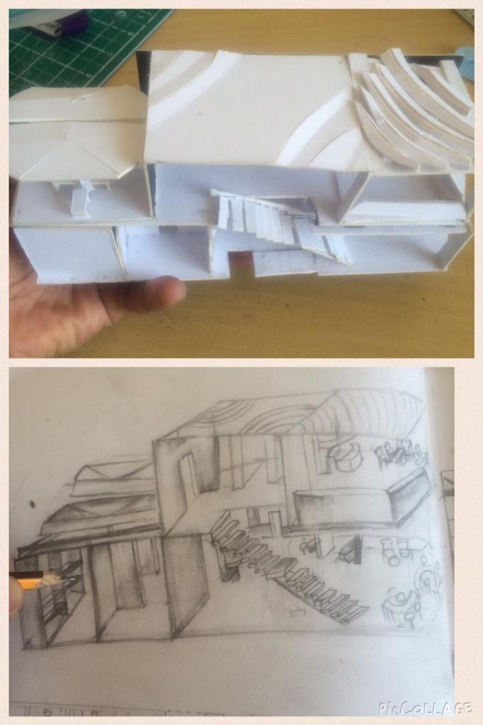 AiInteriorArch1's tweet image. my last #sketchmodel #drawing I did this year  😳 😁 I love #Architecture #interiorDesign 💯😄😒