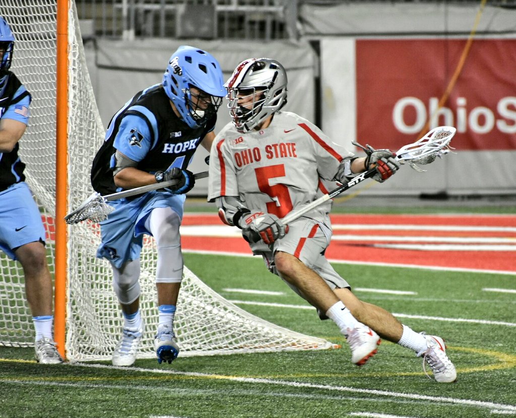 Final from Columbus: <a href="/OhioState_MLAX/">The Former Home of Ohio State Men's Lacrosse</a> 13, <a href="/jhumenslacrosse/">Johns Hopkins Men's Lacrosse</a> 9. Jasinski 4G, 3A &amp; Withers 1G, 19/26 FO to lead the Buckeyes.