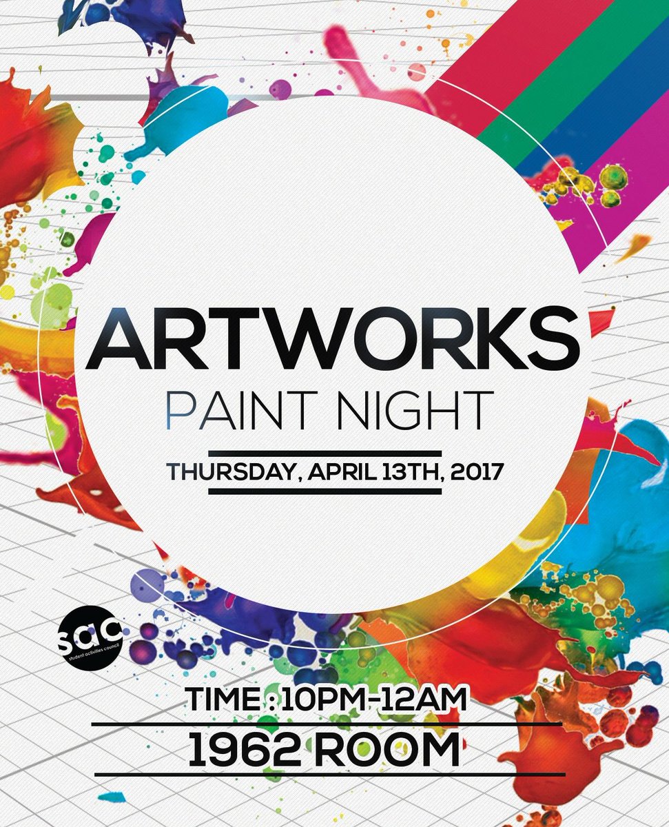 ConnCollSAC's tweet image. ARTWORKS PAINT NIGHT THIS THURSDAY 4/13! 10PM-12AM! IN THE 1962 ROOM! @ConnCollegeLive