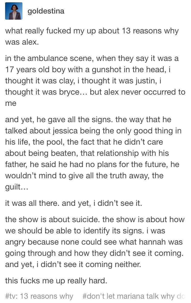 GodSayingsDaily's tweet image. I really thought it was either Justin or Bryce in that ambulance. Never in a million years did I think Alex :( #13ReasonsWhy