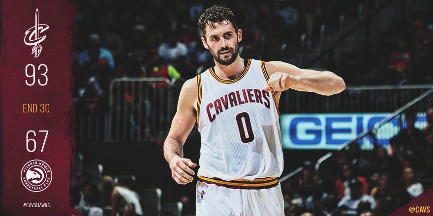 cavs's tweet photo. Not letting up in this one.

Kyrie: 28pts, 8ast
LBJ: 26pts, 9ast, 8reb
Frye: 12pts, 8reb
Love: 10pts, 13reb

#DefendTheLand https://t.co/T6UF3K8wrn