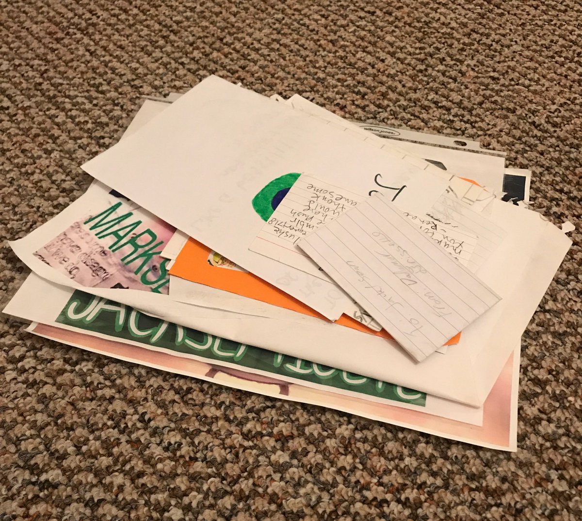 Jacksepticeye's tweet photo. This was the entirety of the fan gifts I got from my very first PAX! A lot has changed in 3 years 🙇🙇🙇 https://t.co/Gar82oibrF