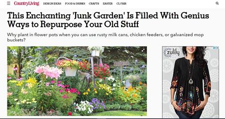 orgclutter's tweet image. Country Living Magazine feature of my junk gardens!