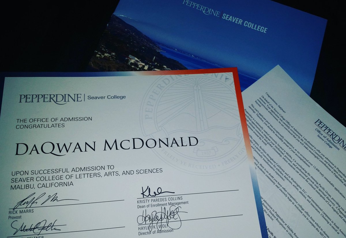 It's official!  After receiving six acceptance letters my son has chosen to attend Pepperdine!  #pepperdinebound  @SeaverAdmission