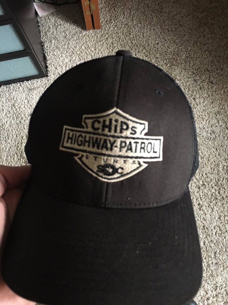 DShepJr's tweet image. Best hat I ever earned. What a gift to have been in @chipsmovie #thanksdax
