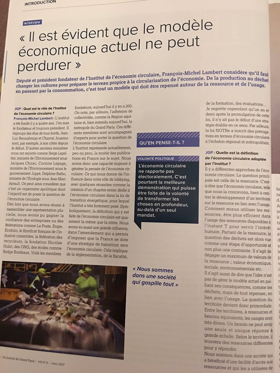Scx_Flo's tweet photo. "L'#EconomieCirculaire vise à développer un territoire sur la ressource en lien avec l'usage"
@fm_lambert Président @Eco_Circulaire https://t.co/Kvp0ijENye