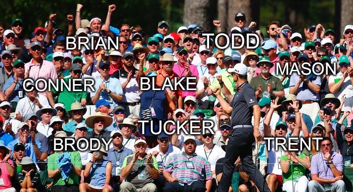 OomSmitty's tweet photo. Quite a day for all the Todds and Tuckers at the #Masters today! @PowerTripKFAN https://t.co/g0iqWdE24S