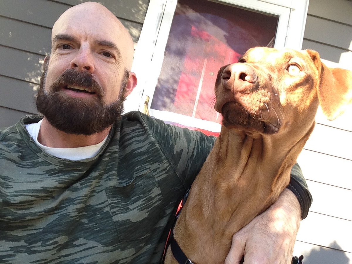 d_whipple's tweet photo. @MyLibertyLive Copper and I heading out in Olde Wythe #AWalkAWeek https://t.co/RWkH7UWLE2