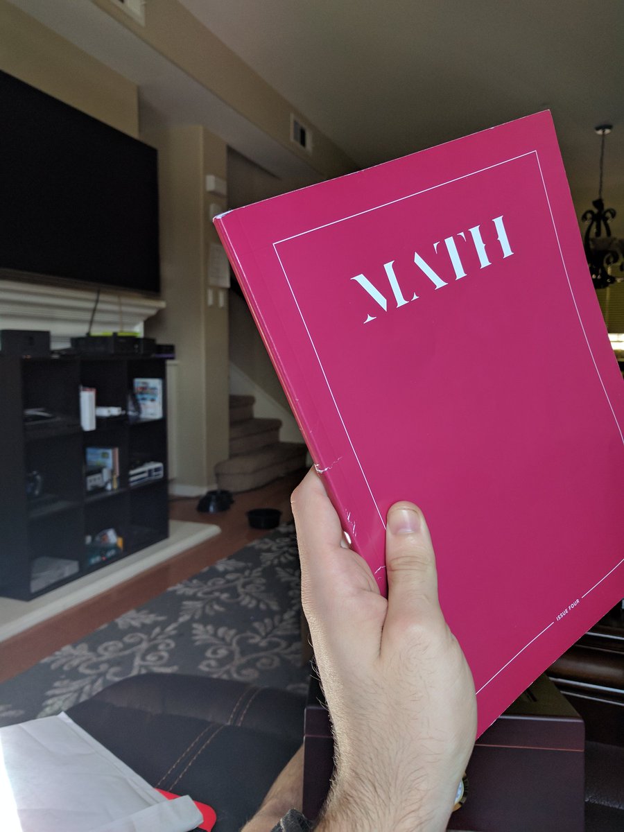 bdsm's tweet photo. @math_magazine A few battle scars from the mail, but nonetheless a beautifully elegant magazine to read and adore the inclusion of all. https://t.co/KvLgFezELC