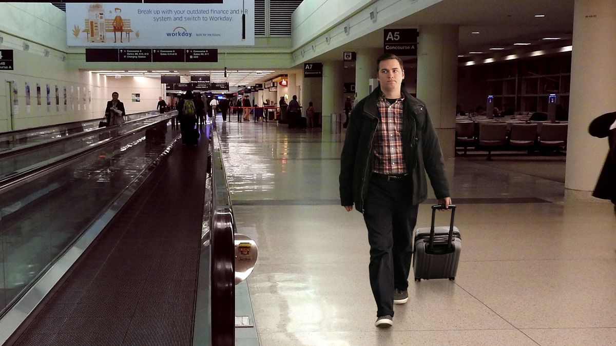 TheOnion's tweet photo. Man Who Skipped Airport’s Moving Walkway Immediately Realizes What An Arrogant Fool He’s Been https://t.co/5xfobtYQLN https://t.co/rsGiqoIV06