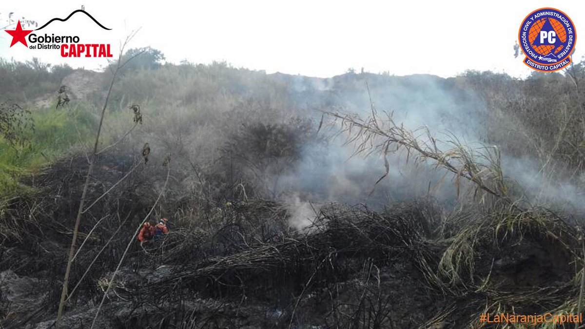 #LaNaranjaCapital Refrescamiento de incendio de vegetación en el Sector Las Mayas Atendido por Puesto de Control TAI #VenezuelaSoberanaYDePa