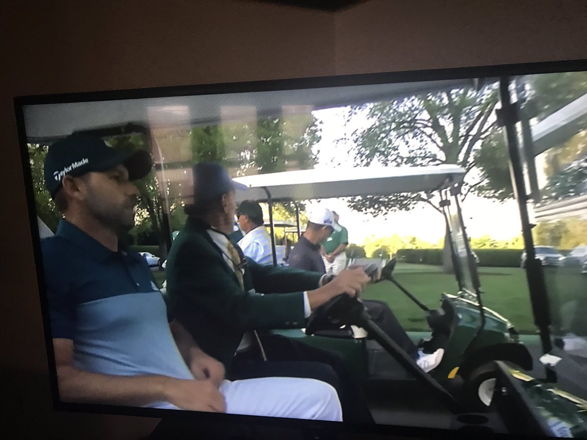 AWWWW SH*T THEY GON RACE TO FIGURE OUT WHO WINS #themasters. #NASCAR