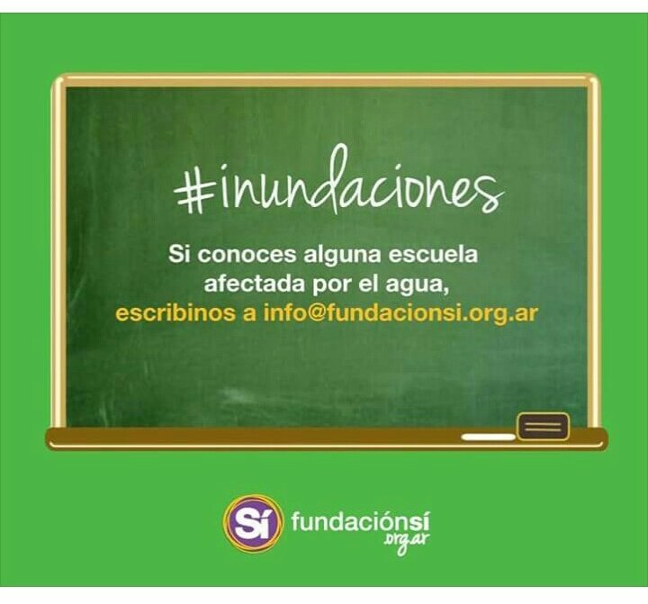 #Inundaciones #EscuelasAfectadas
Si tenés información de una escuela afectada, escribinos!