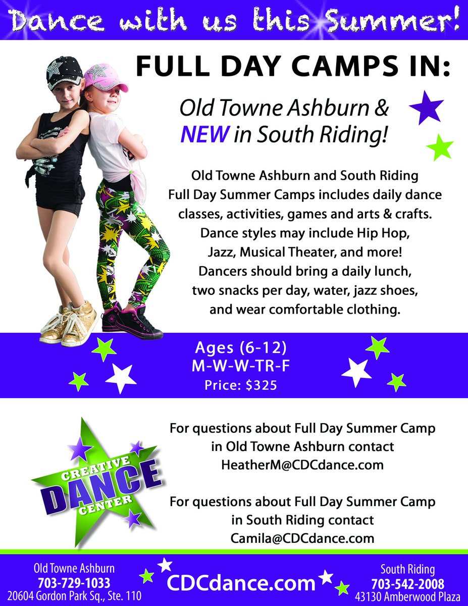 cdcva's tweet photo. Full Day Summer Camps in Old Town Ashburn and NEW in South Rding!!! From 8am to 6pm, ages 6 to 12, M-T-W-TR-F!!! https://t.co/VSgo7XpkRJ https://t.co/LevmT12lbW