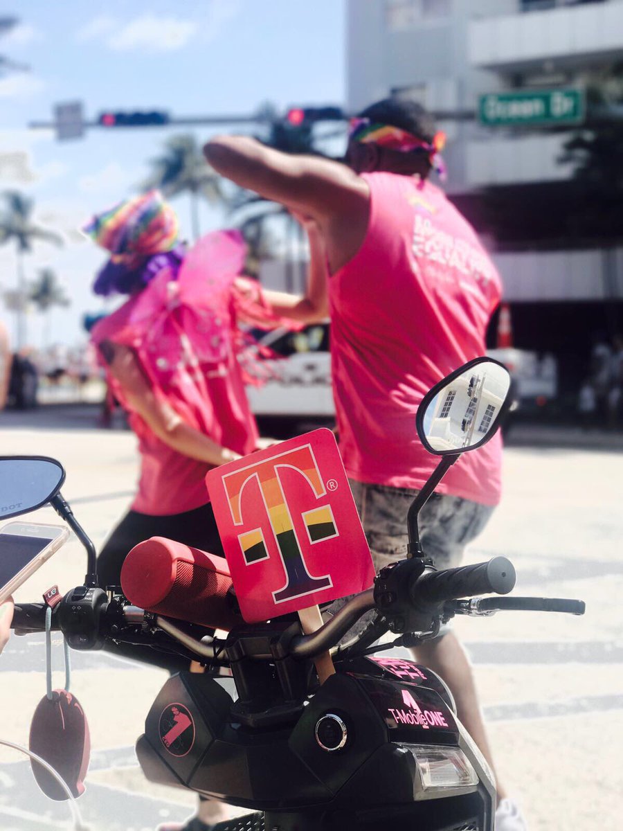 JohnLegere's tweet image. So happy that @tmobile could be a part of Miami Pride this year!! #lovewins #mobilizeforequality
