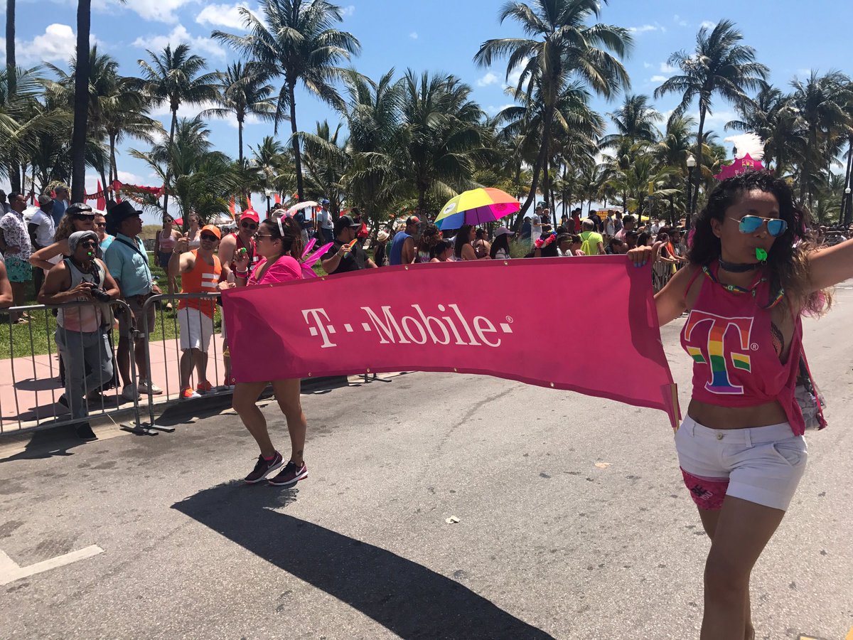 JohnLegere's tweet image. So happy that @tmobile could be a part of Miami Pride this year!! #lovewins #mobilizeforequality